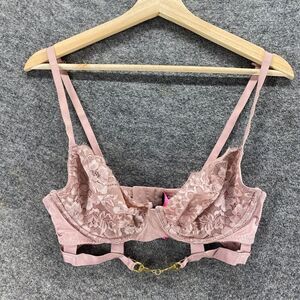 5/$45 La Senza Balconette Bra Women 34D Pink Floral Lace Opaque Underwired